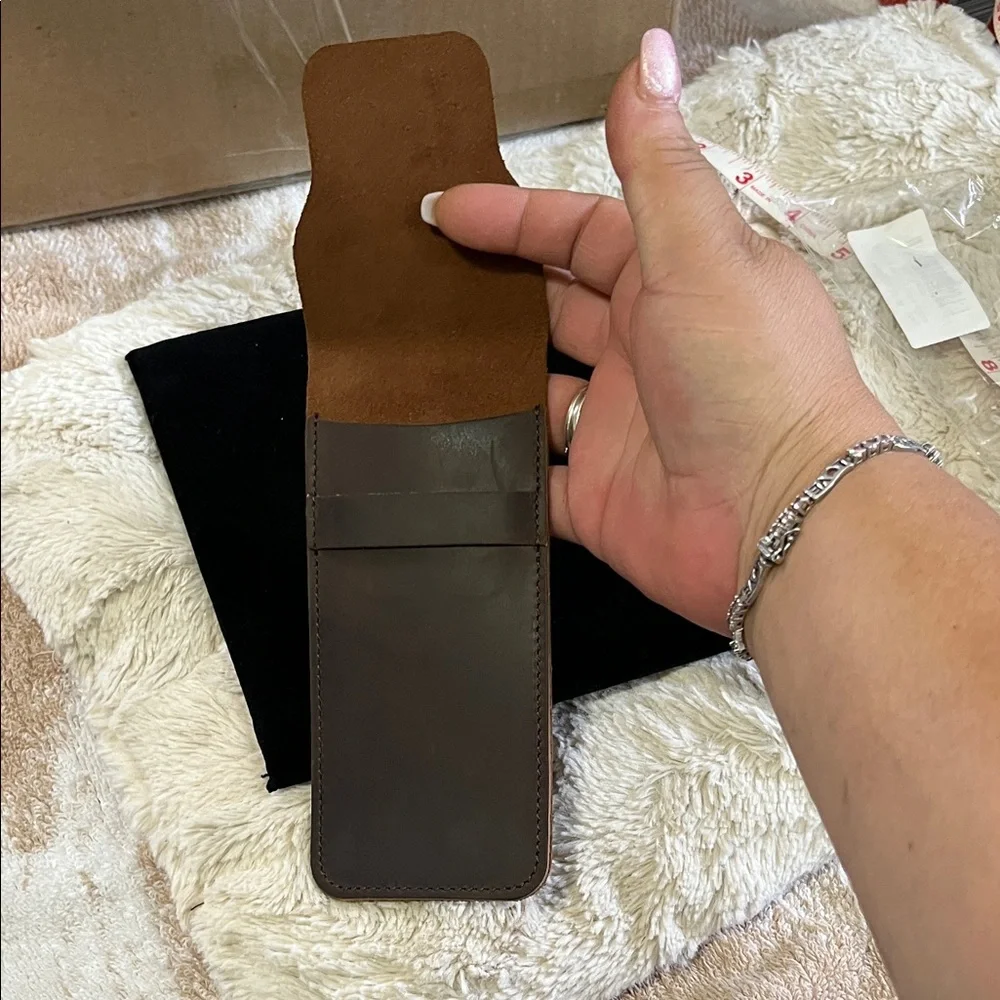 Sophisticated Dark Brown Pencil Case